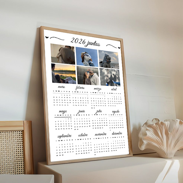 Calendario 2026 Juntos - Plantilla Editable Estilo Minimalista | Canva